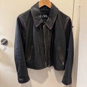 Zara Black Leather Jacket